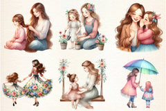 Mother's Day Girl Clipart Bundle - CraftNest - Digital Crafting and Art