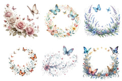 Spring Butterfly Border Clipart Bundle - CraftNest - Digital Crafting and Art
