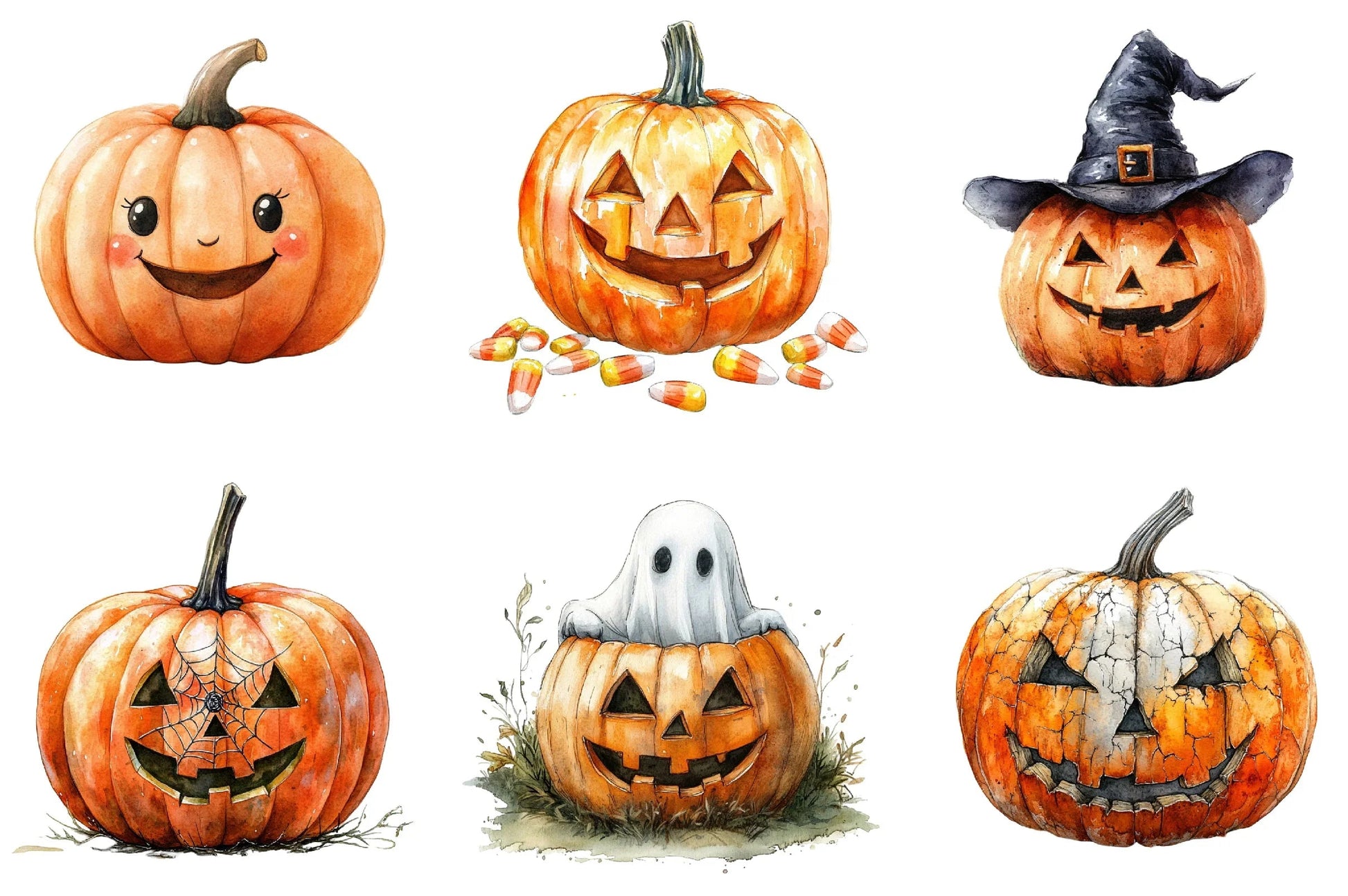 Halloween Pumpkin Clipart Bundle - CraftNest - Digital Crafting and Art