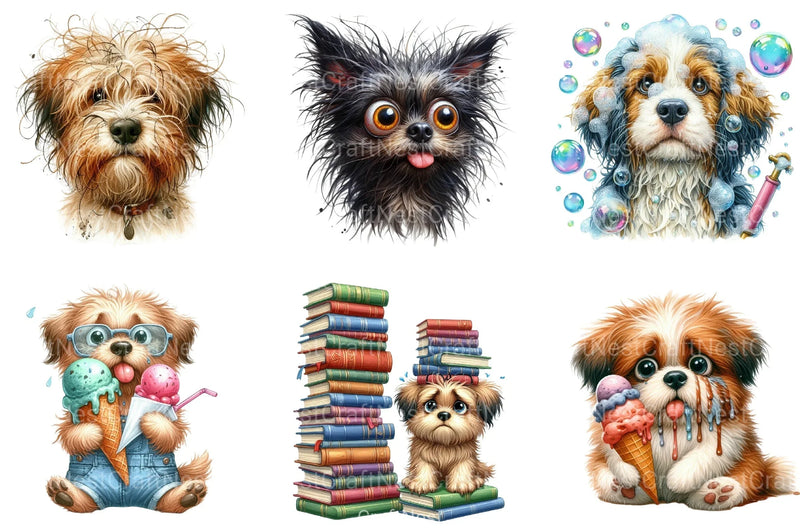 Frazzled Dog Clipart Bundle - CraftNest - Digital Crafting and Art