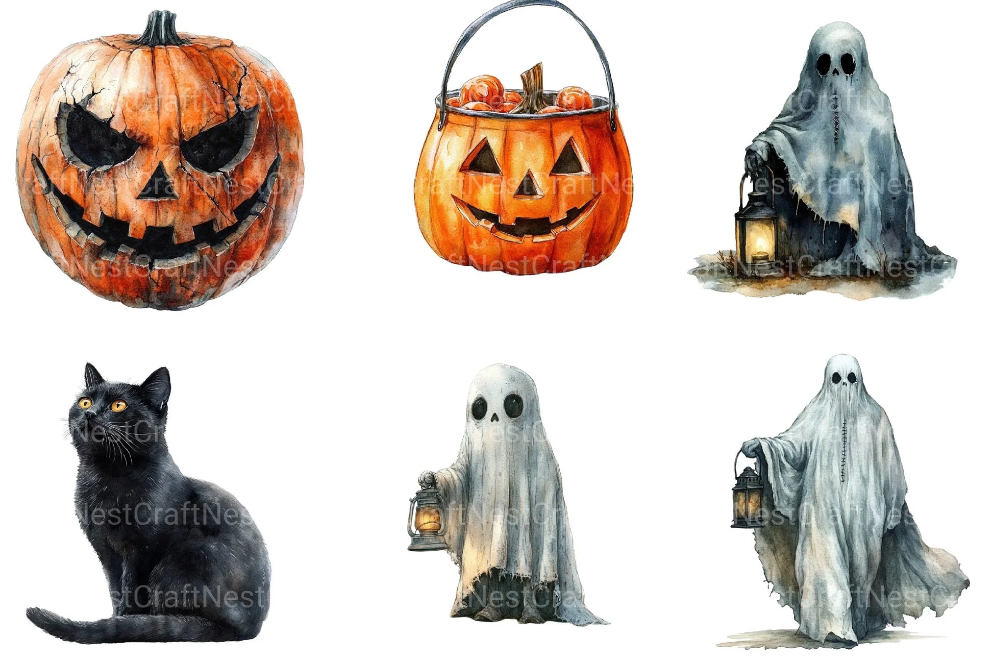 Vintage Halloween Clipart Bundle 1 - CraftNest - Digital Crafting and Art