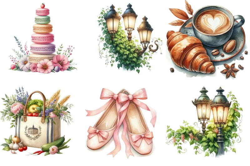 Parisian Summer Clipart Bundle - CraftNest - Digital Crafting and Art