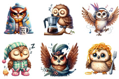 Funny Owl Clipart Bundle - CraftNest - Digital Crafting and Art
