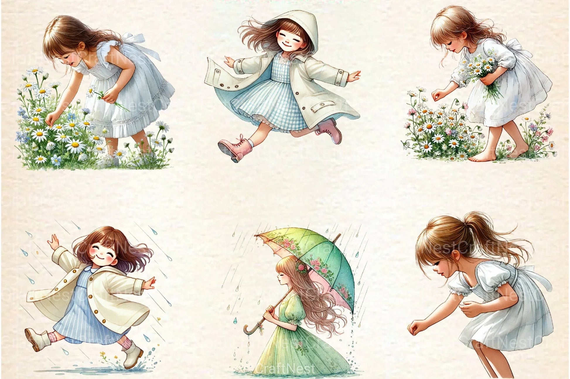 Spring Girl Gnome Clipart Bundle - CraftNest - Digital Crafting and Art