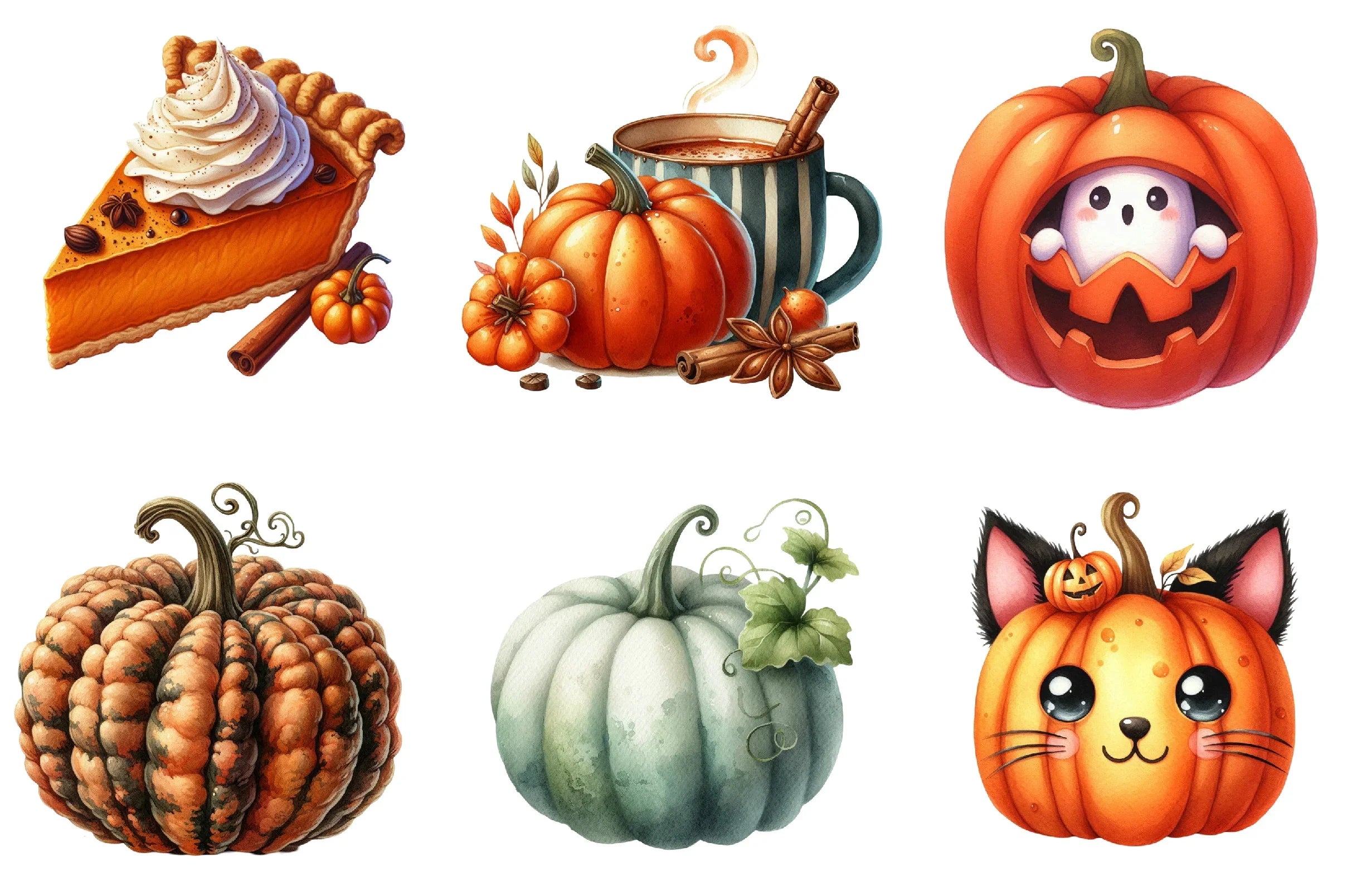 Pumpkin Halloween Clipart Bundle - CraftNest - Digital Crafting and Art