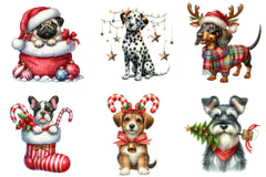 Christmas Cute Dog Clipart Bundle - CraftNest - Digital Crafting and Art