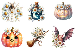 Daisy Flower & Halloween Clipart Bundle - CraftNest - Digital Crafting and Art