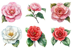 Camellia Flower Bloom Clipart Bundle 99 - CraftNest - Digital Crafting and Art