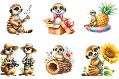Cute Meerkat Clipart Bundle - CraftNest - Digital Crafting and Art