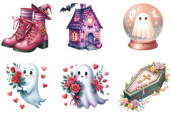 Charm Pink Halloween Clipart Bundle - CraftNest - Digital Crafting and Art
