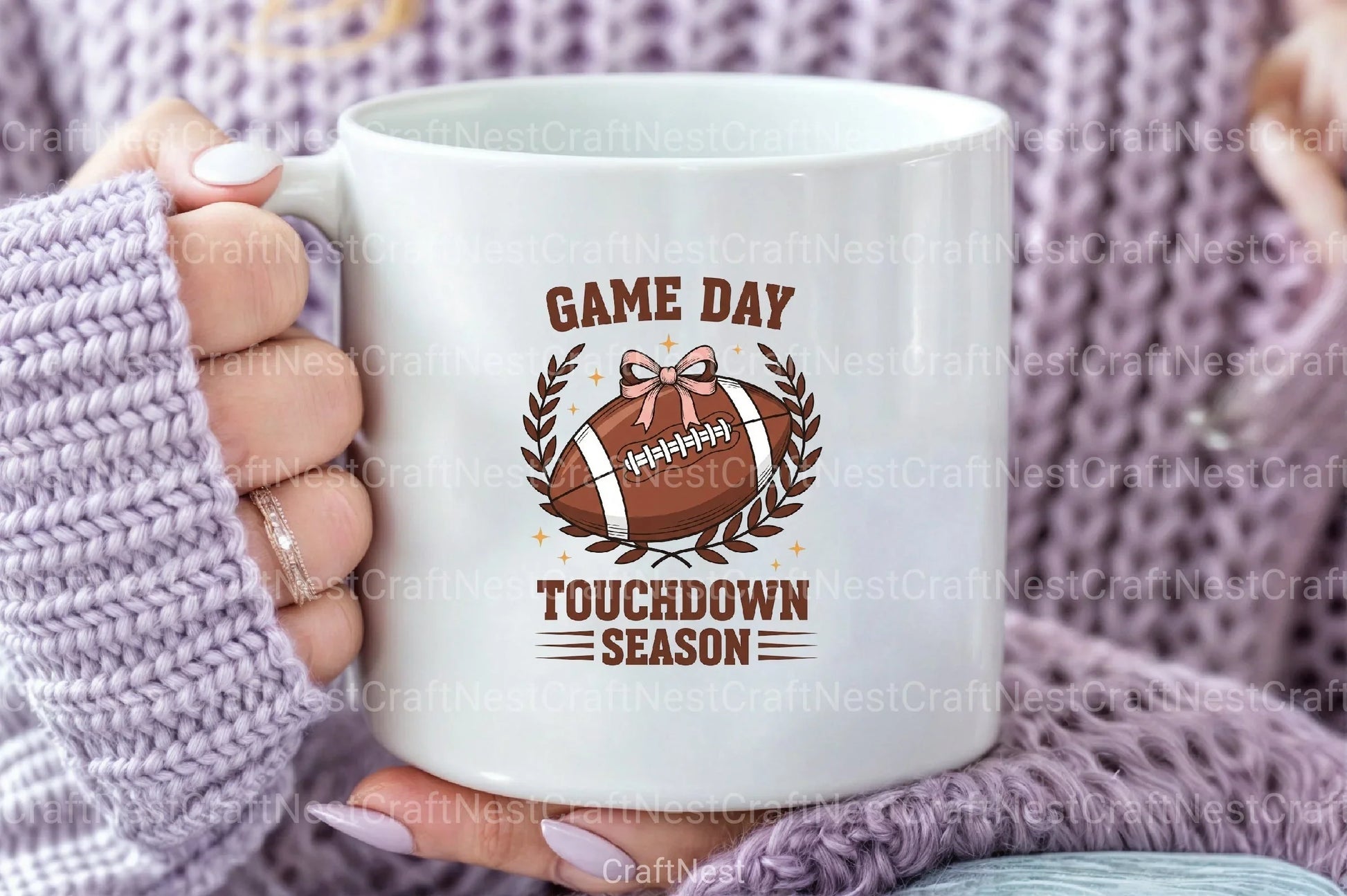 Game Day Football Bow & Touchdown Clipart Bundle - CraftNest - Digital Crafting and Art