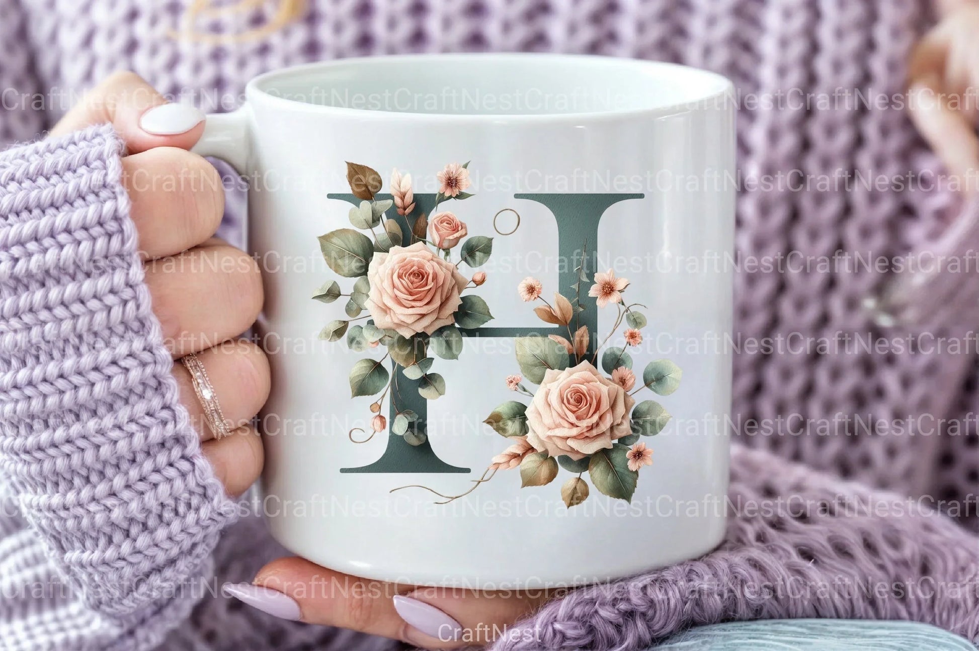 Floral Alphabet Clipart Bundle 18 - CraftNest - Digital Crafting and Art