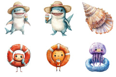 Funny Summer Beach Clipart Bundle - CraftNest - Digital Crafting and Art