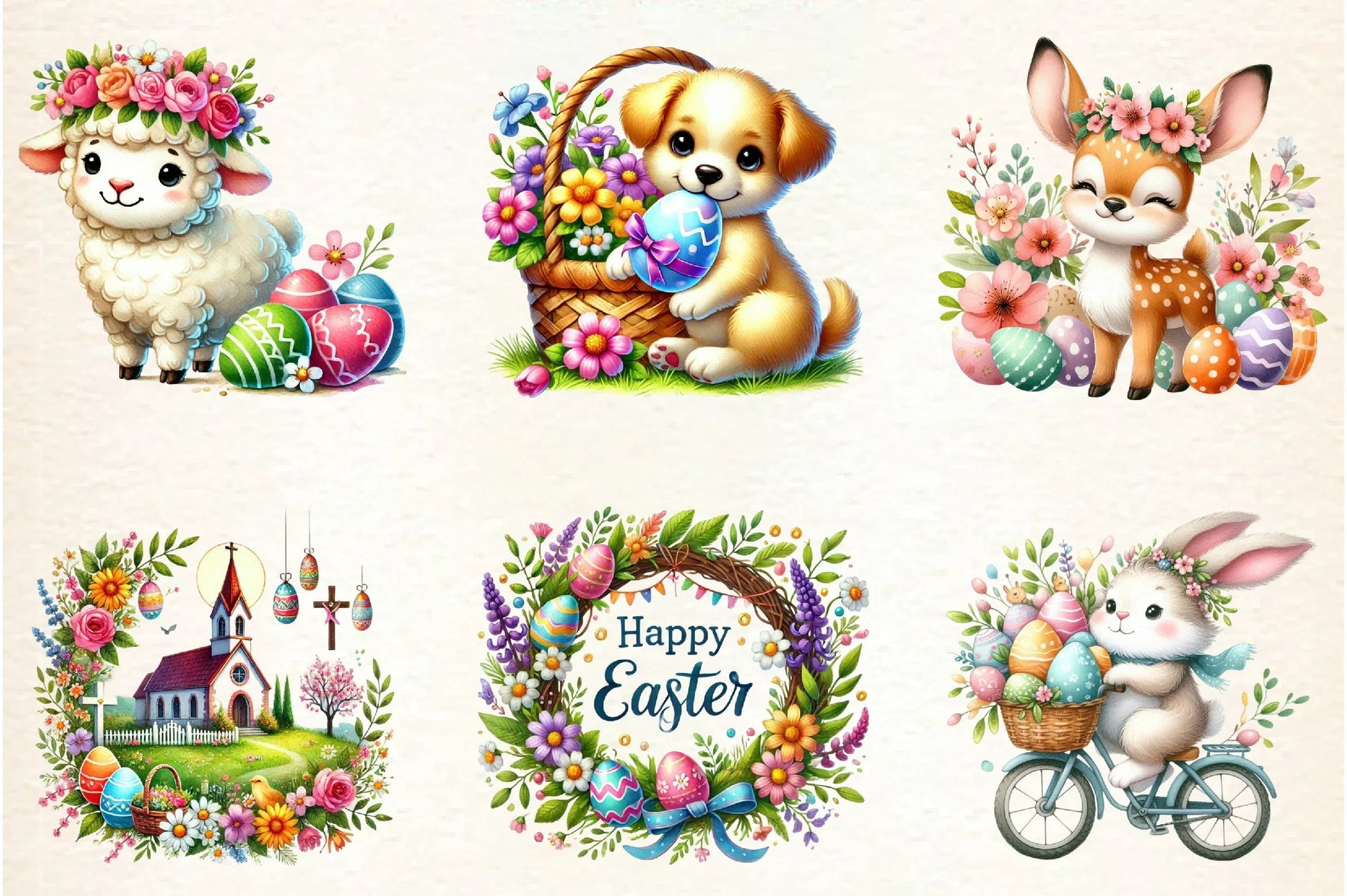 Happy Easter Clipart Bundle - CraftNest - Digital Crafting and Art