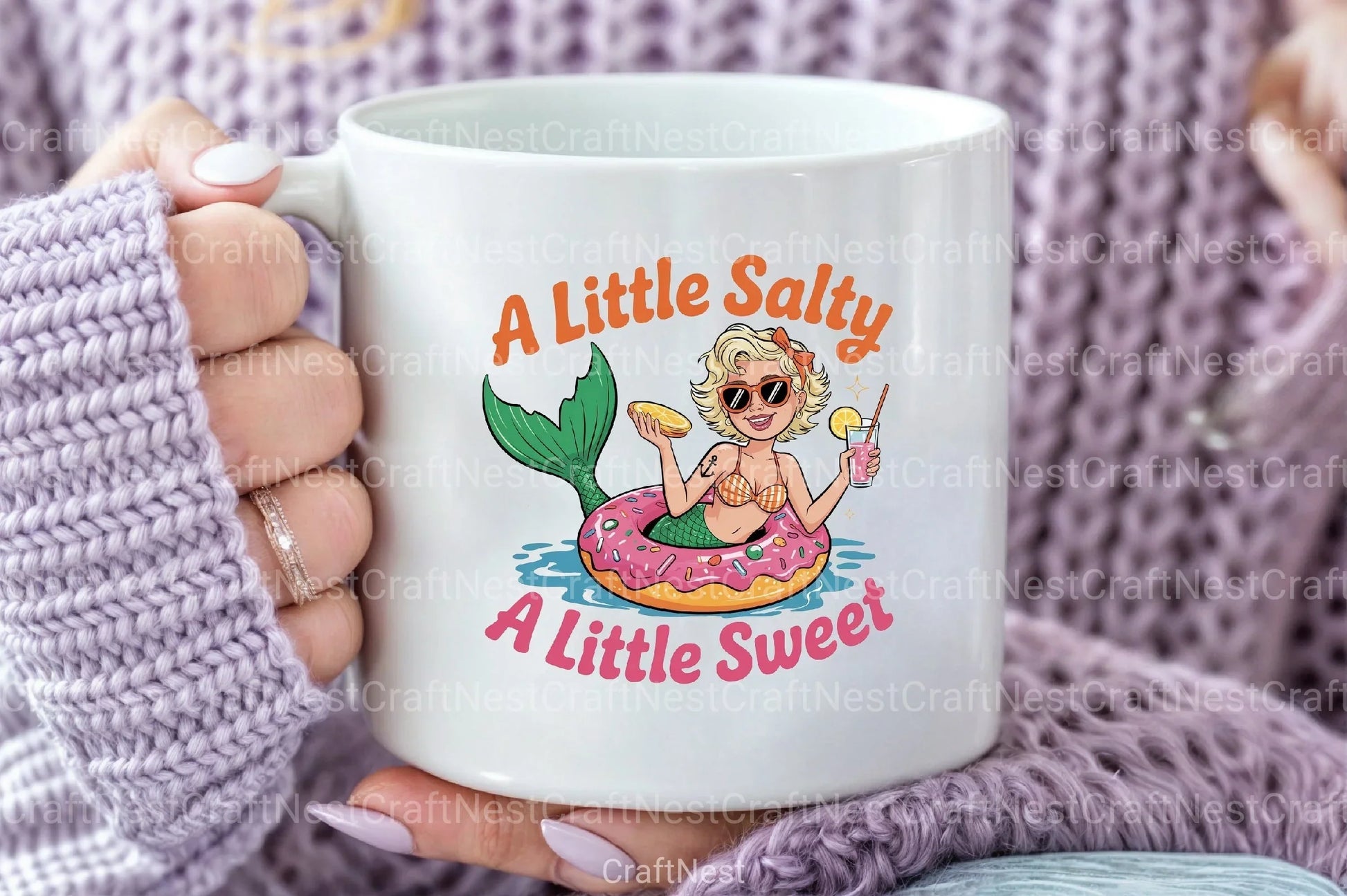 Summer Mermaid Salty Sweet Clipart Bundle 1 - CraftNest - Digital Crafting and Art