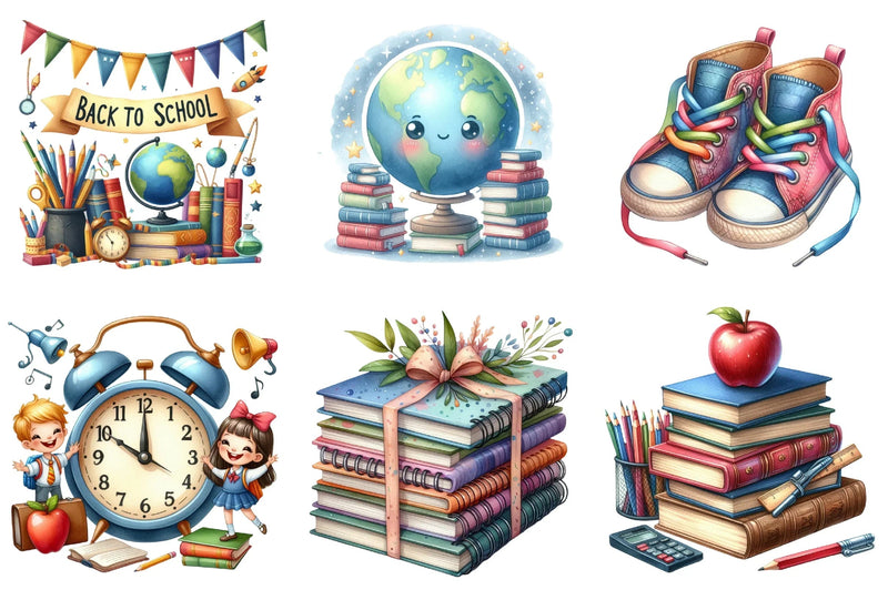 Back to School Clipart Bundle - CraftNest - Digital Crafting and Art