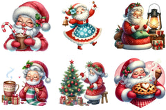 Christmas Mrs. Claus Clipart Bundle - CraftNest - Digital Crafting and Art