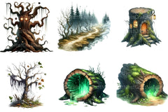 Haunted Forests Clipart Bundle - CraftNest - Digital Crafting and Art