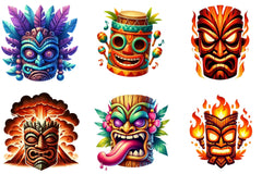 Festival Tiki Mask Clipart Bundle - CraftNest - Digital Crafting and Art