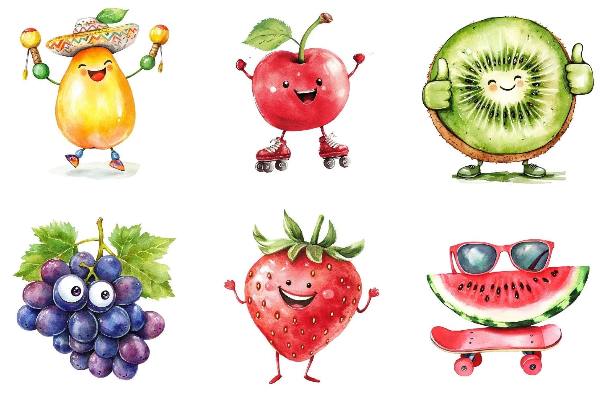 Funny Fruit Clipart Bundle - CraftNest - Digital Crafting and Art