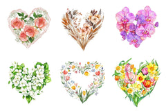 Spring Floral Hearts Clipart Bundle - CraftNest - Digital Crafting and Art