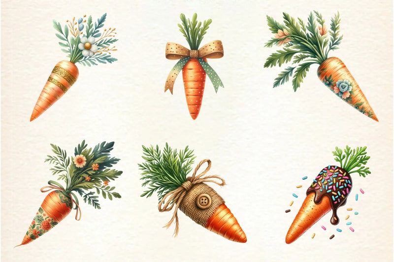Easter Carrot Clipart Bundle - CraftNest - Digital Crafting and Art