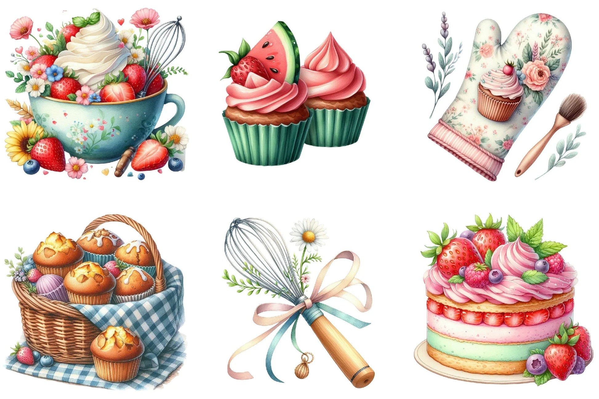 Summer Baking Clipart Bundle - CraftNest - Digital Crafting and Art