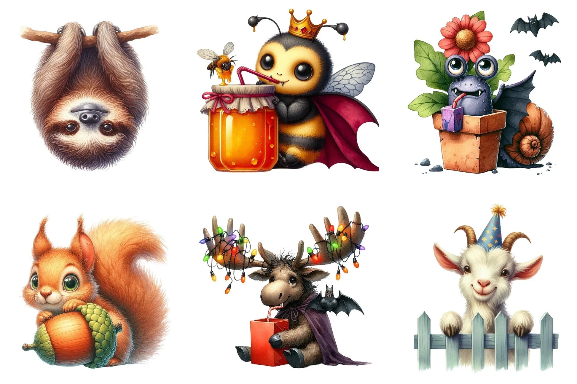 Quirky Animal Peeking Clipart Bundle - CraftNest - Digital Crafting and Art