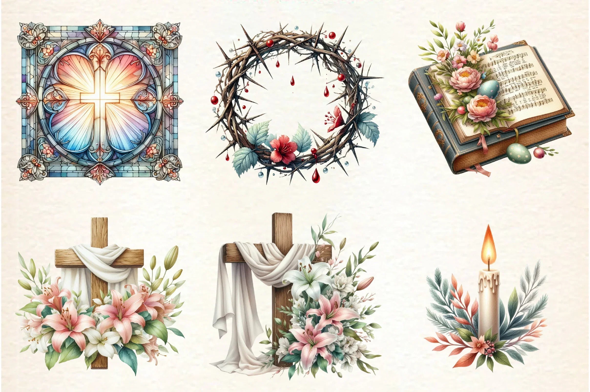 Christian Easter Clipart Bundle - CraftNest - Digital Crafting and Art