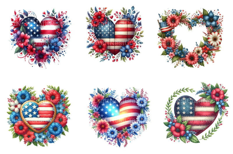 4th of July Love Clipart Bundle 2 - CraftNest - Digital Crafting and Art
