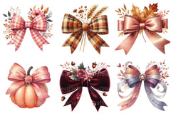 Autumn Coquette Bows Clipart Bundle 99 - CraftNest - Digital Crafting and Art