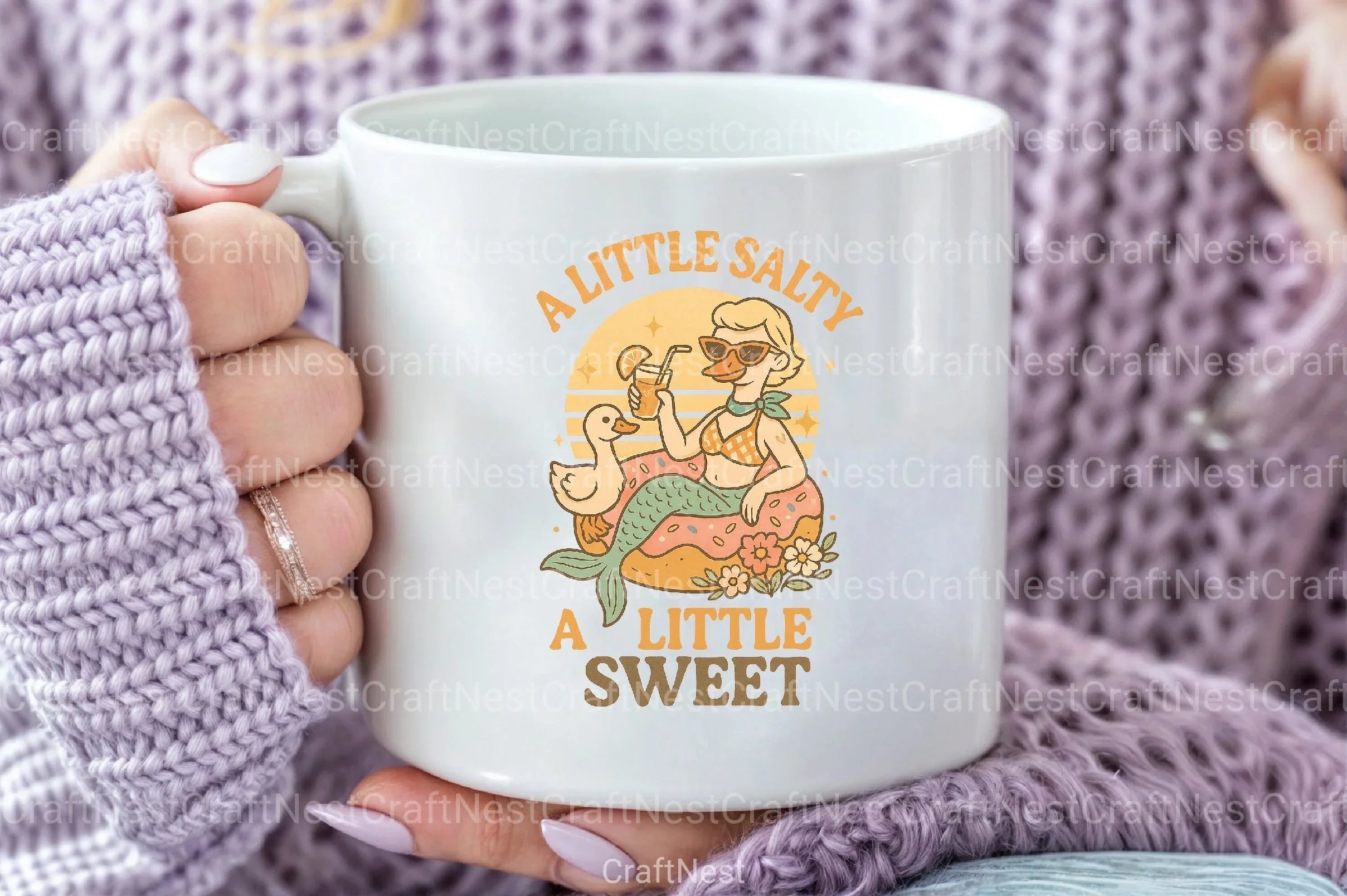 Summer Mermaid Salty Sweet Clipart Bundle 2 - CraftNest - Digital Crafting and Art