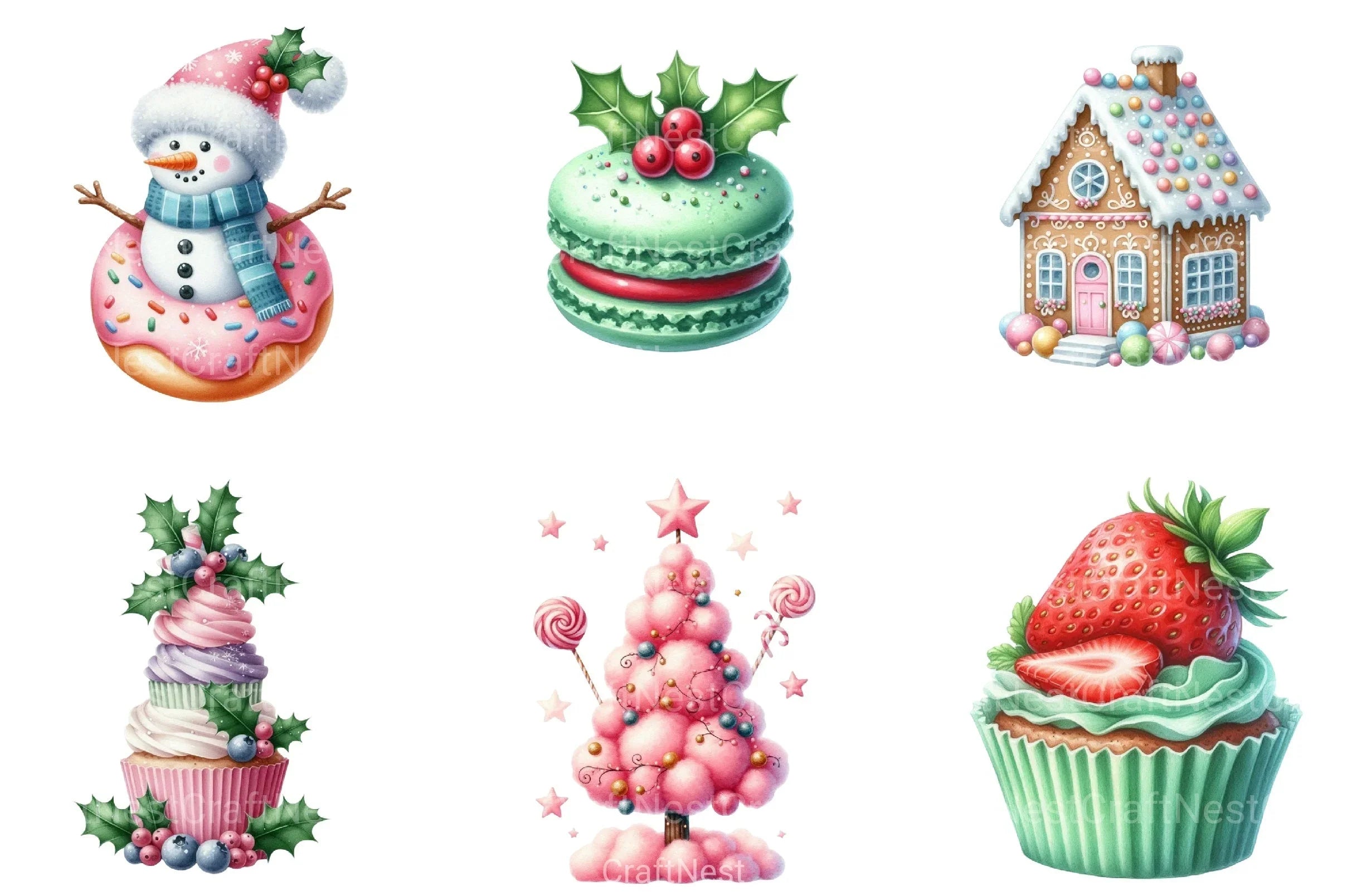 Sweet Christmas Clipart Bundle 3 - CraftNest - Digital Crafting and Art