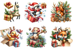 Christmas Animal Clipart Bundle - CraftNest - Digital Crafting and Art