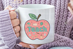 Teach Teacher Apple Clipart Bundle - CraftNest - Digital Crafting and Art