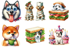 Quirky Crazy Dogs Clipart Bundle - CraftNest - Digital Crafting and Art