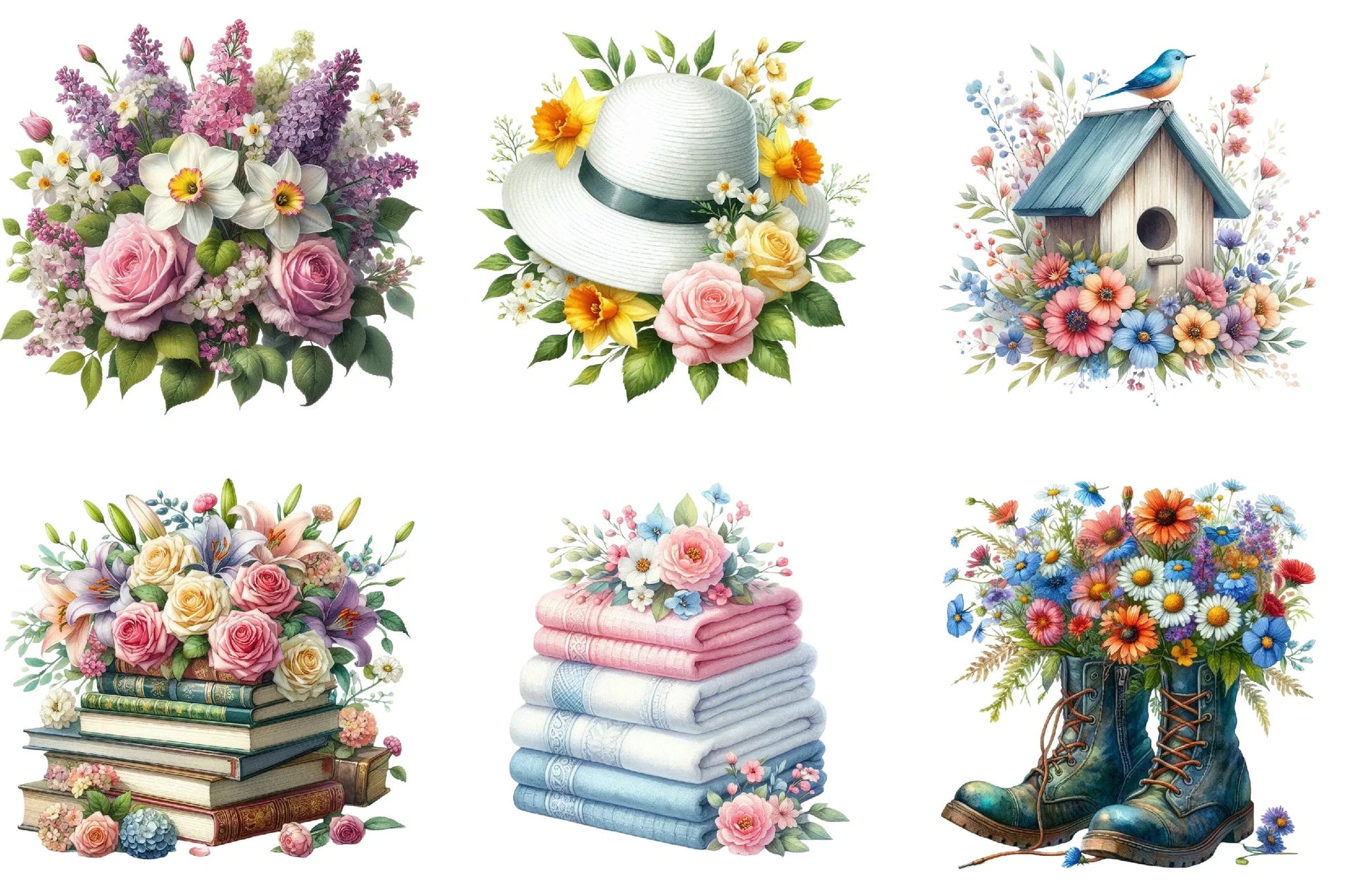 Hello Spring Clipart Bundle - CraftNest - Digital Crafting and Art