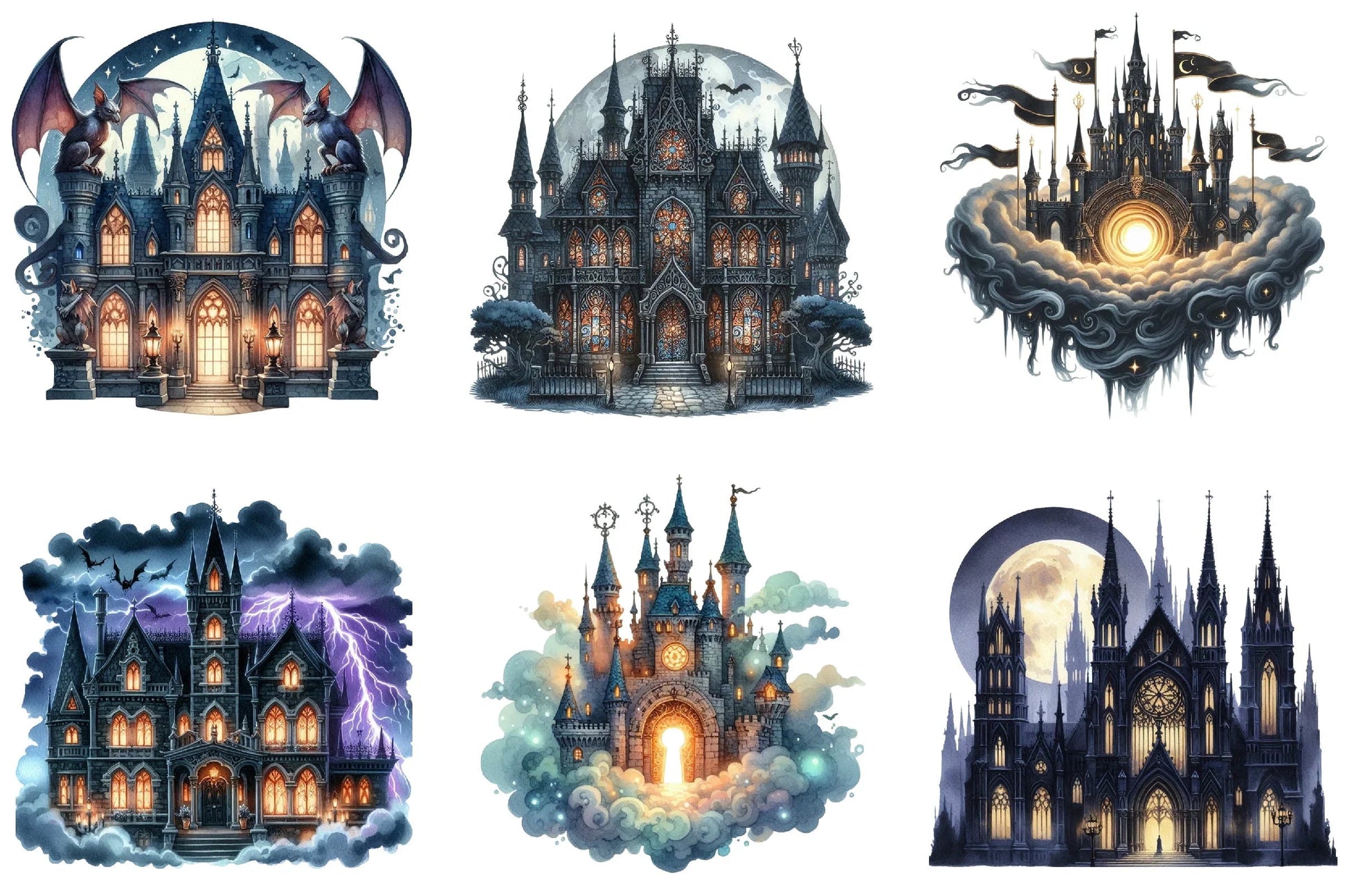 Gothic Palace Clipart Bundle - CraftNest - Digital Crafting and Art