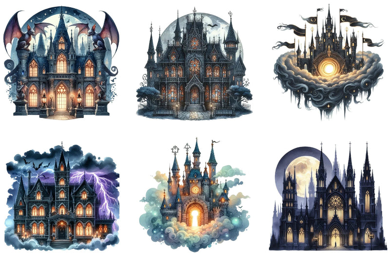 Gothic Palace Clipart Bundle - CraftNest - Digital Crafting and Art