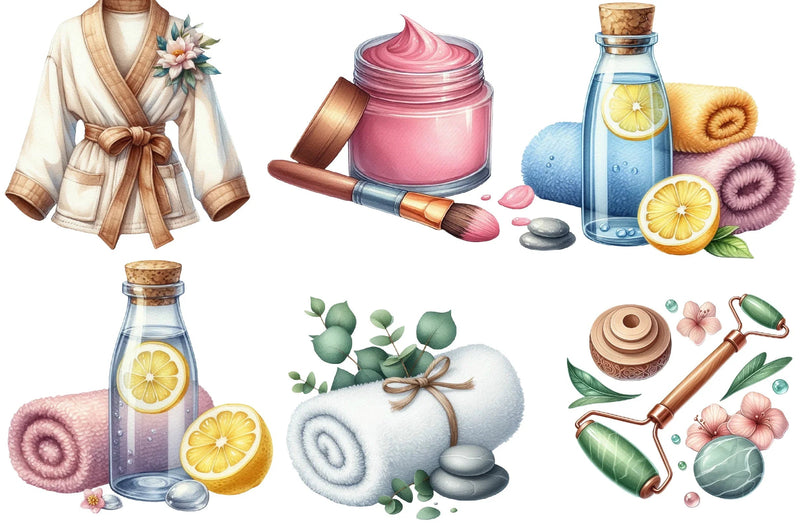 Beauty Spa Clipart Bundle - CraftNest - Digital Crafting and Art