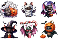 Funny Halloween Bats Clipart Bundle - CraftNest - Digital Crafting and Art