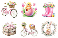 Pink Easter Clipart Bundle - CraftNest - Digital Crafting and Art