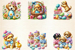 Easter Dogs Clipart Bundle 99 - CraftNest - Digital Crafting and Art