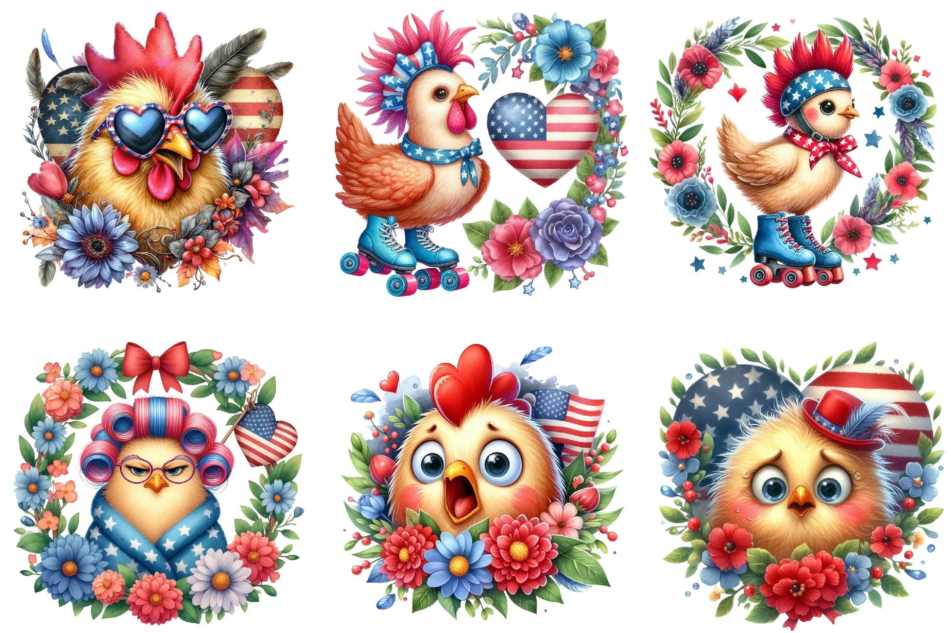 Crazy Chicken Clipart Bundle - CraftNest - Digital Crafting and Art