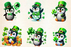 St. Patrick's Day Cute Penguin Clipart Bundle 19 - CraftNest - Digital Crafting and Art