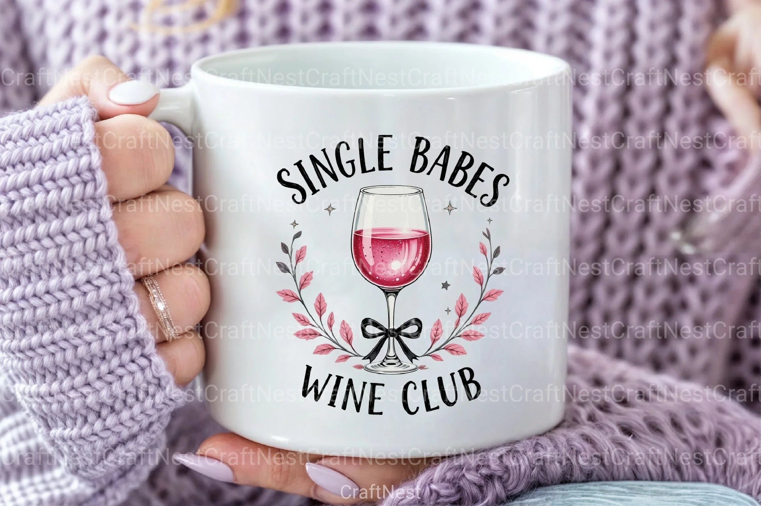 Single Babes Wine Club Clipart Bundle - CraftNest - Digital Crafting and Art