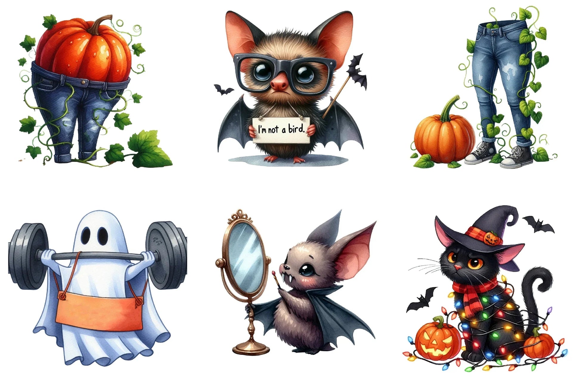Funny Halloween Clipart Bundle - CraftNest - Digital Crafting and Art
