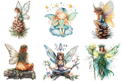 Boho Woodland Fairy Clipart Bundle - CraftNest - Digital Crafting and Art