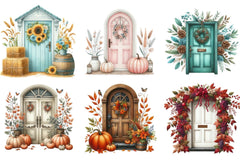 Autumn Door Clipart Bundle - CraftNest - Digital Crafting and Art