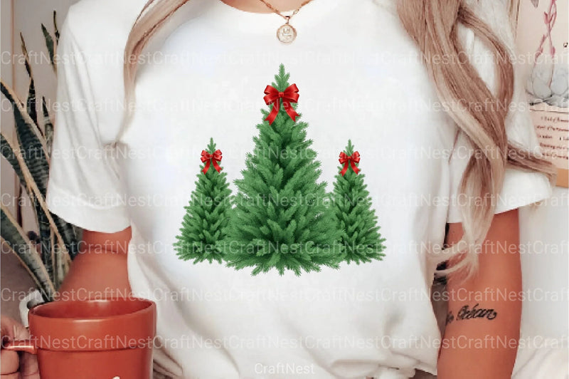 Christmas Tree Embroidery Design Clipart Bundle - CraftNest - Digital Crafting and Art